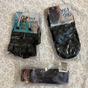 NWT Balance Collection Yoga Strap +  Yoga Gloves + Yoga Socks Bundle